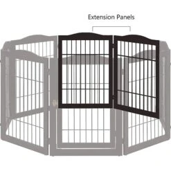 Unipaws Pet Gate Playpen 2-Panel Extension Kit -Dog Supply Store 352573 PT2. AC SS1800 V1645123006