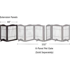 Unipaws Pet Gate Playpen 2-Panel Extension Kit -Dog Supply Store 352573 PT4. AC SS1800 V1645127185