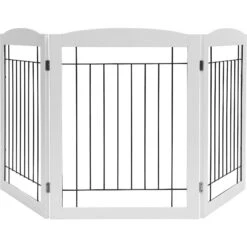 Pawland Freestanding Foldable Wire Dog Gate -Dog Supply Store 356195 PT4. AC SS1800 V1641603736