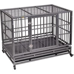 Coziwow By Jaxpety Heavy Duty Dog Crate With Double Door Removable Pan & Caster -Dog Supply Store 357325 PT3. AC SS1800 V1670425793