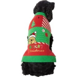 Disney Winnie The Pooh Patchwork Dog & Cat Sweater -Dog Supply Store 358387 PT2. AC SS1800 V1660703573