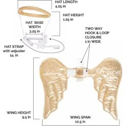Pet Krewe Angel Wings Gold Dog Costume, One Size -Dog Supply Store 361134 PT4. AC SS1800 V1648076874