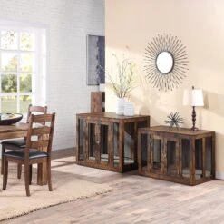 Unipaws Furniture Style Dog Crate With Tray, Rustic Brown -Dog Supply Store 361899 PT5. AC SS1800 V1650015696