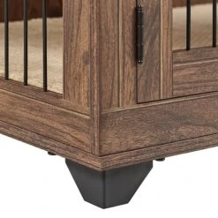 Unipaws Wooden Wire Furniture End Table Dog Crate, Walnut -Dog Supply Store 361903 PT5. AC SS1800 V1650010627