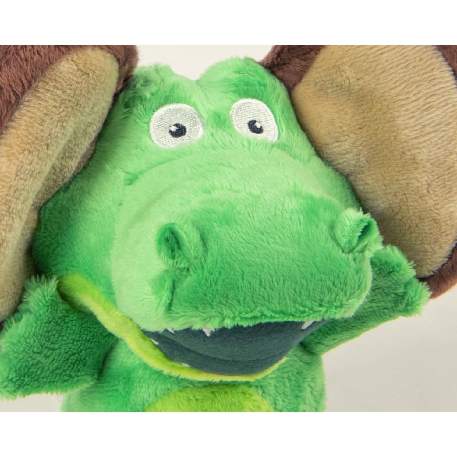 GoDog Silent Squeak Flips Gator Monkey Dog Toy, Green 3 GoDog Silent Squeak Flips Gator Monkey Dog Toy, Green - Image 3