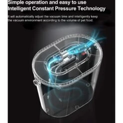 Pawshelf Vacuum Dog & Cat Food Storage Container, White, Medium -Dog Supply Store 364533 PT2. AC SS1800 V1646694998