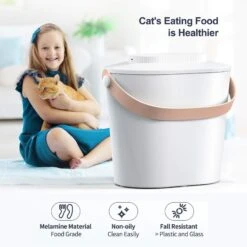Pawshelf Vacuum Dog & Cat Food Storage Container, White, Medium -Dog Supply Store 364533 PT4. AC SS1800 V1646700709