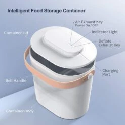 Pawshelf Vacuum Dog & Cat Food Storage Container, White, Medium -Dog Supply Store 364533 PT6. AC SS1800 V1646698303