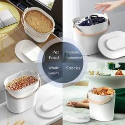 Pawshelf Vacuum Dog & Cat Food Storage Container, White, Medium -Dog Supply Store 364533 PT8. AC SS1800 V1646693529