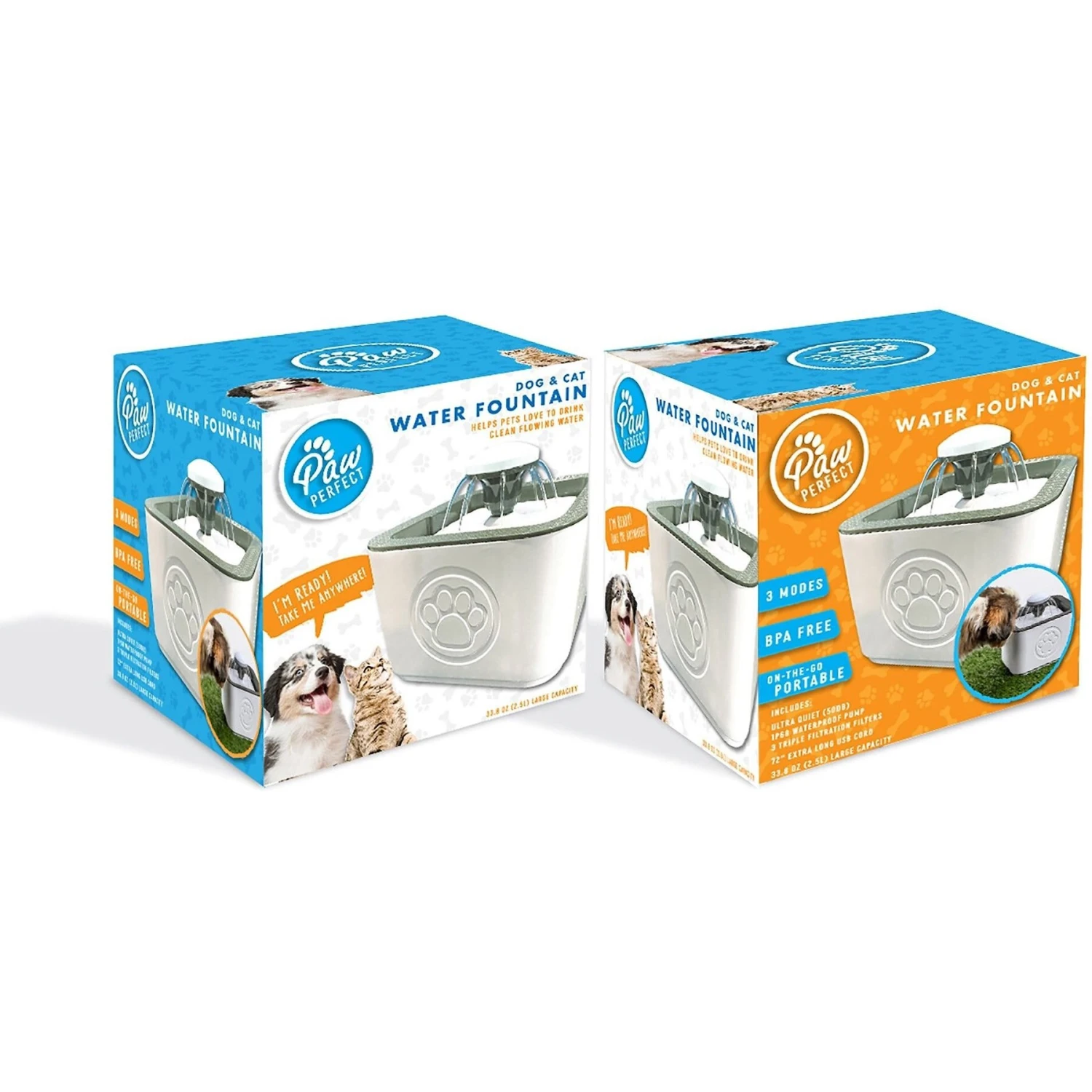 PawPerfect Cat & Dog Water Fountain, White 2 PawPerfect Cat & Dog Water Fountain, White - Image 2