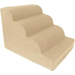 Precious Tails High Density Foam Scalloped 4 Steps Dog & Cat Stairs -Dog Supply Store 366770 PT3. AC SS1800 V1644377555