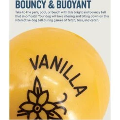 Planet Dog Orbee-Tuff Essentials Vanilla Scented Interactive Dog Ball Treat Dispenser Toy, Yellow -Dog Supply Store 367765 PT3. AC SS1800 V1644522990