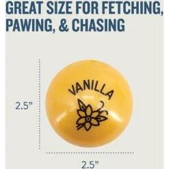 Planet Dog Orbee-Tuff Essentials Vanilla Scented Interactive Dog Ball Treat Dispenser Toy, Yellow -Dog Supply Store 367765 PT5. AC SS1800 V1644531490