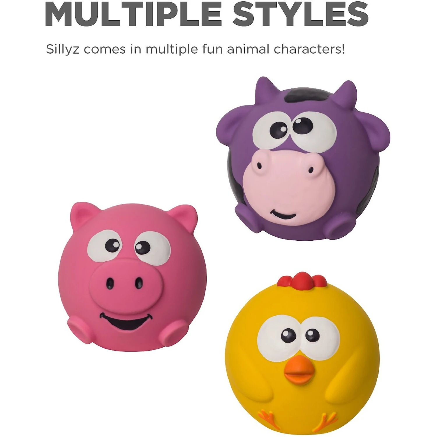 Outward Hound Sillyz Cow Latex Rubber Squeaky Ball Dog Toy 4 Outward Hound Sillyz Cow Latex Rubber Squeaky Ball Dog Toy - Image 4