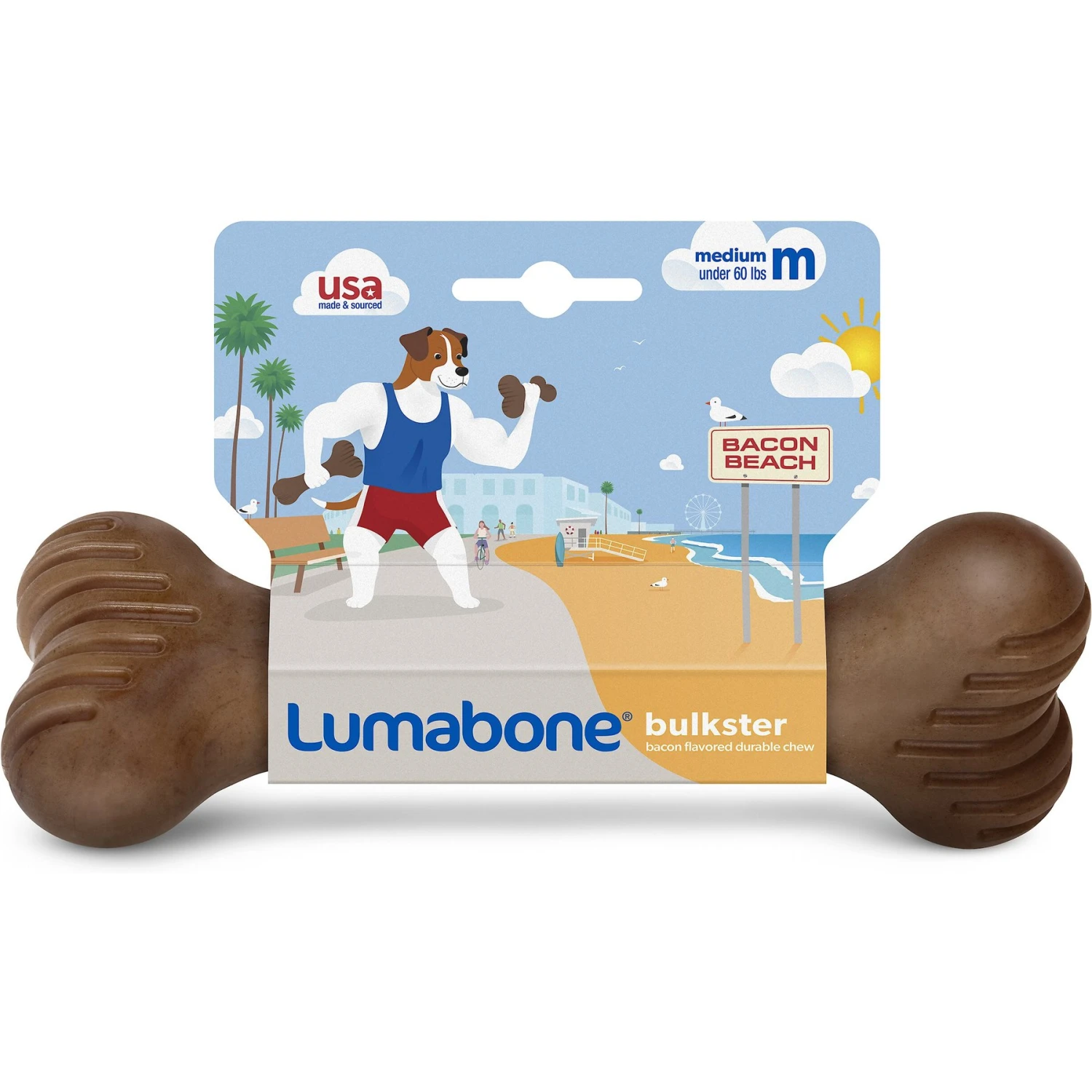 Lumabone Bulkster Bacon Flavor Dog Toy 3 Lumabone Bulkster Bacon Flavor Dog Toy - Image 3