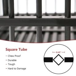 SMONTER Heavy Duty Metal Indoor & Outdoor Medium & Large Breed Dog Crate, Dark Silver 13 SMONTER Heavy Duty Metal Indoor & Outdoor Medium & Large Breed Dog Crate, Dark Silver -Dog Supply Store 517246 PT5. AC SS1800 V1657658362