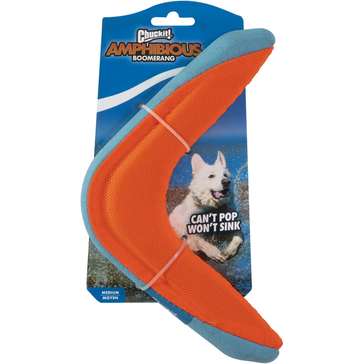 Chuckit! Amphibious Boomerang Dog Toy, Color Varies 1 Chuckit! Amphibious Boomerang Dog Toy, Color Varies