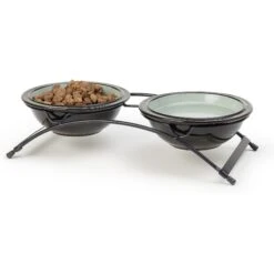 PetRageous Designs Buddy's Best Double Diner Elevated Dog & Cat Bowls