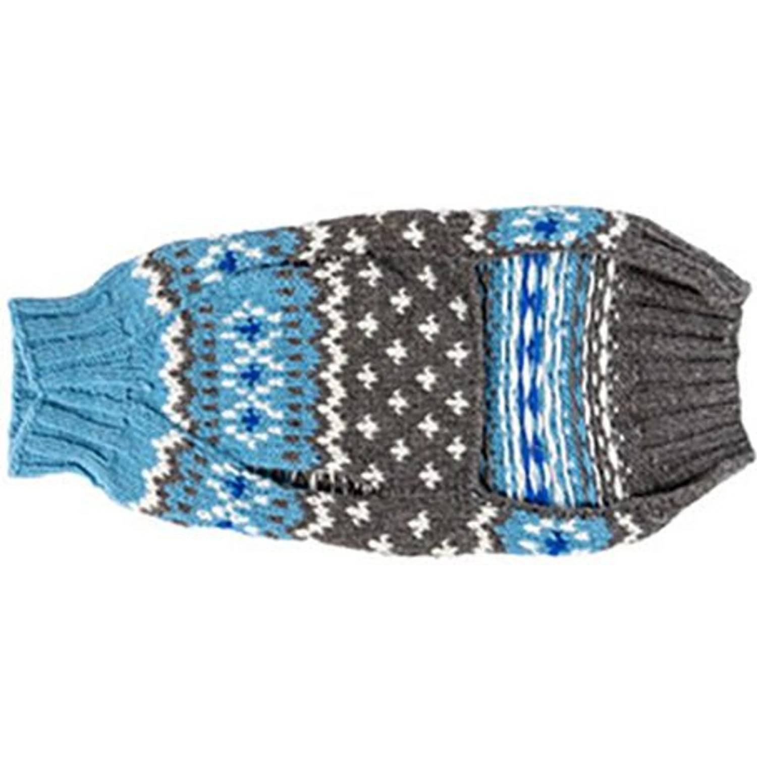 Chilly Dog Fairisle Wool Dog Sweater, Blue 6 Chilly Dog Fairisle Wool Dog Sweater, Blue - Image 6