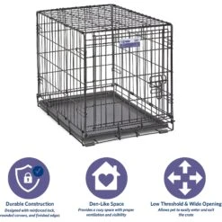 MidWest ICrate Fold & Carry Single Door Collapsible Wire Dog Crate 14 MidWest ICrate Fold & Carry Single Door Collapsible Wire Dog Crate -Dog Supply Store 60371 PT5. AC SS1800 V1647555509