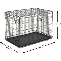 MidWest ICrate Fold & Carry Double Door Collapsible Wire Dog Crate -Dog Supply Store 60384 PT8. AC SS1800 V1562169495