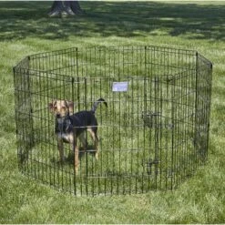 MidWest Wire Dog Exercise Pen With Step-Thru Door, Black E-Coat -Dog Supply Store 60389 PT3. AC SS1800 V1567184598