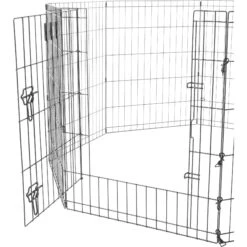 MidWest Wire Dog Exercise Pen With Step-Thru Door, Black E-Coat -Dog Supply Store 60389 PT7. AC SS1800 V1567184625