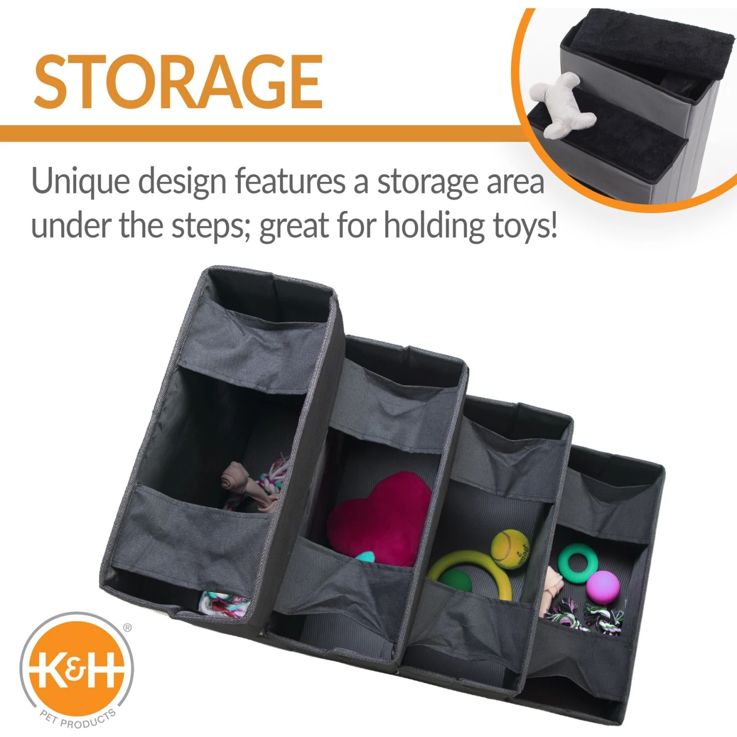 K&H Pet Products Dog Stair Steps With Storage 3 K&H Pet Products Dog Stair Steps With Storage - Image 3