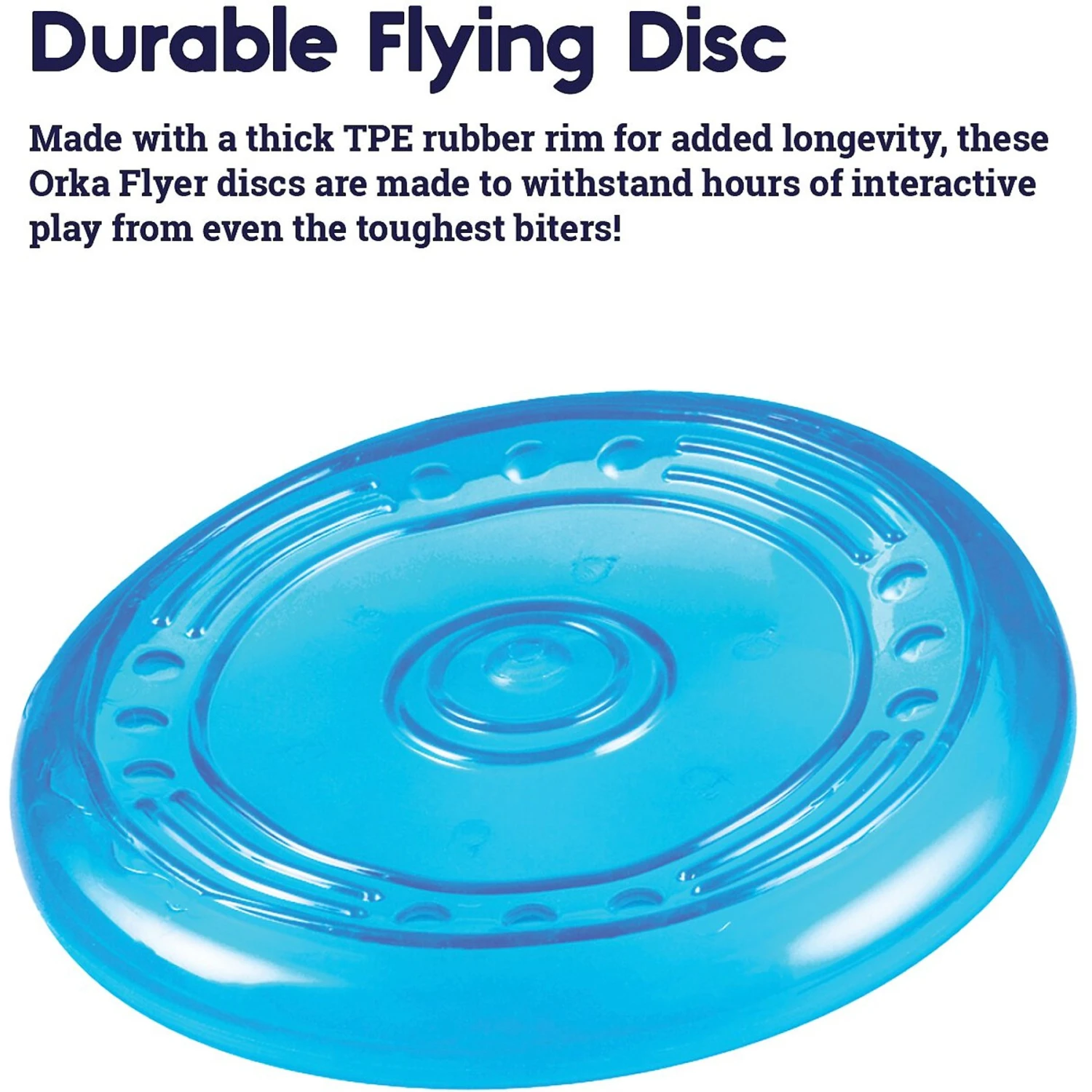 Petstages Orka Flyer Tough Dog Toy 2 Petstages Orka Flyer Tough Dog Toy - Image 2