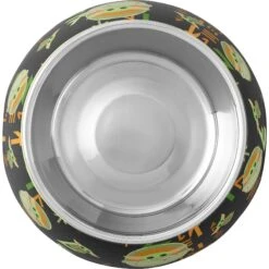 STAR WARS THE MANDALORIAN THE CHILD Aurebesh Ceramic Treat Jar & STAR WARS THE MANDALORIAN GROGU AUREBESH Non-Skid Stainless Steel With Melamine Stand Dog & Cat Bowl -Dog Supply Store 623382 PT7. AC SS1800 V1661896142