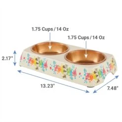 Disney Minnie Mouse Summer Bamboo Melamine Stainless Steel Double Dog & Cat Bowl & Disney Minnie Mouse Peek-A-Boo Melamine Stainless Steel Double Dog & Cat Bowl -Dog Supply Store 623430 PT2. AC SS1800 V1661896456