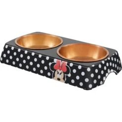 Disney Minnie Mouse Summer Bamboo Melamine Stainless Steel Double Dog & Cat Bowl & Disney Minnie Mouse Peek-A-Boo Melamine Stainless Steel Double Dog & Cat Bowl -Dog Supply Store 623430 PT5. AC SS1800 V1661896409