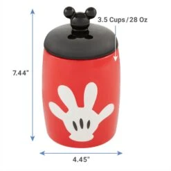 Disney Table Scraps Mickey Mouse Hot Diggity Dog Recipe Upcycled Jerky Dog Treats, 5-oz Bag & Disney Mickey Mouse Ceramic Dog & Cat Treat Jar -Dog Supply Store 623510 PT6. AC SS1800 V1661896637