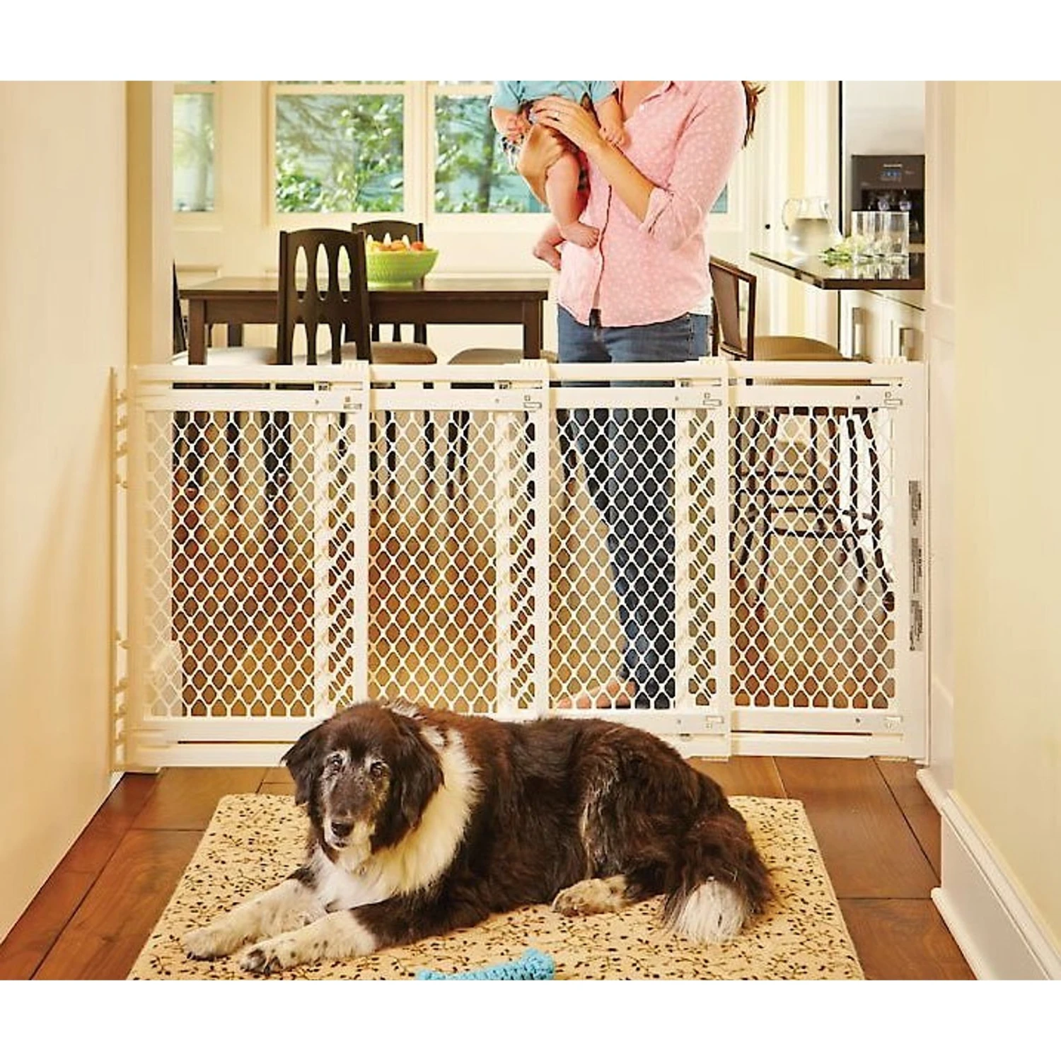 MyPet Plastic Extra-Wide Pet Gate For Dogs & Cats 1 MyPet Plastic Extra-Wide Pet Gate For Dogs & Cats