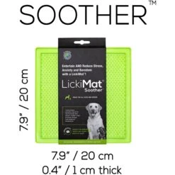LickiMat Classic Soother Slow Feeder Dog Lick Mat, Green -Dog Supply Store 654590 PT3. AC SS1800 V1668543032