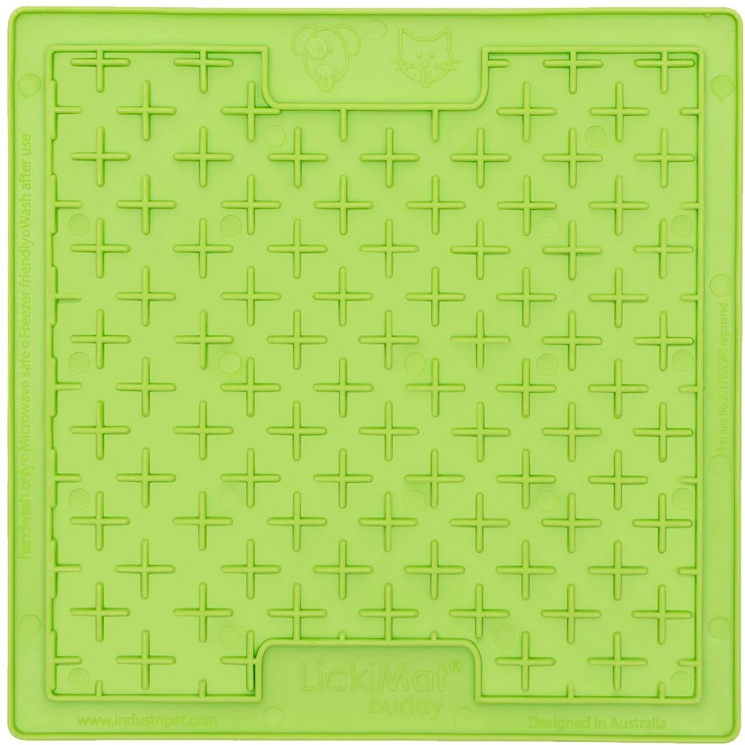 LickiMat Classic Buddy Slow Feeder Dog Lick Mat, Green 2 LickiMat Classic Buddy Slow Feeder Dog Lick Mat, Green - Image 2