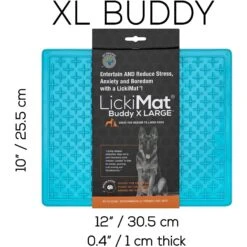 LickiMat Buddy Slow Feeder Dog Lick Mat, Turquoise, X-Large 9 LickiMat Buddy Slow Feeder Dog Lick Mat, Turquoise, X-Large -Dog Supply Store 654638 PT3. AC SS1800 V1668542562