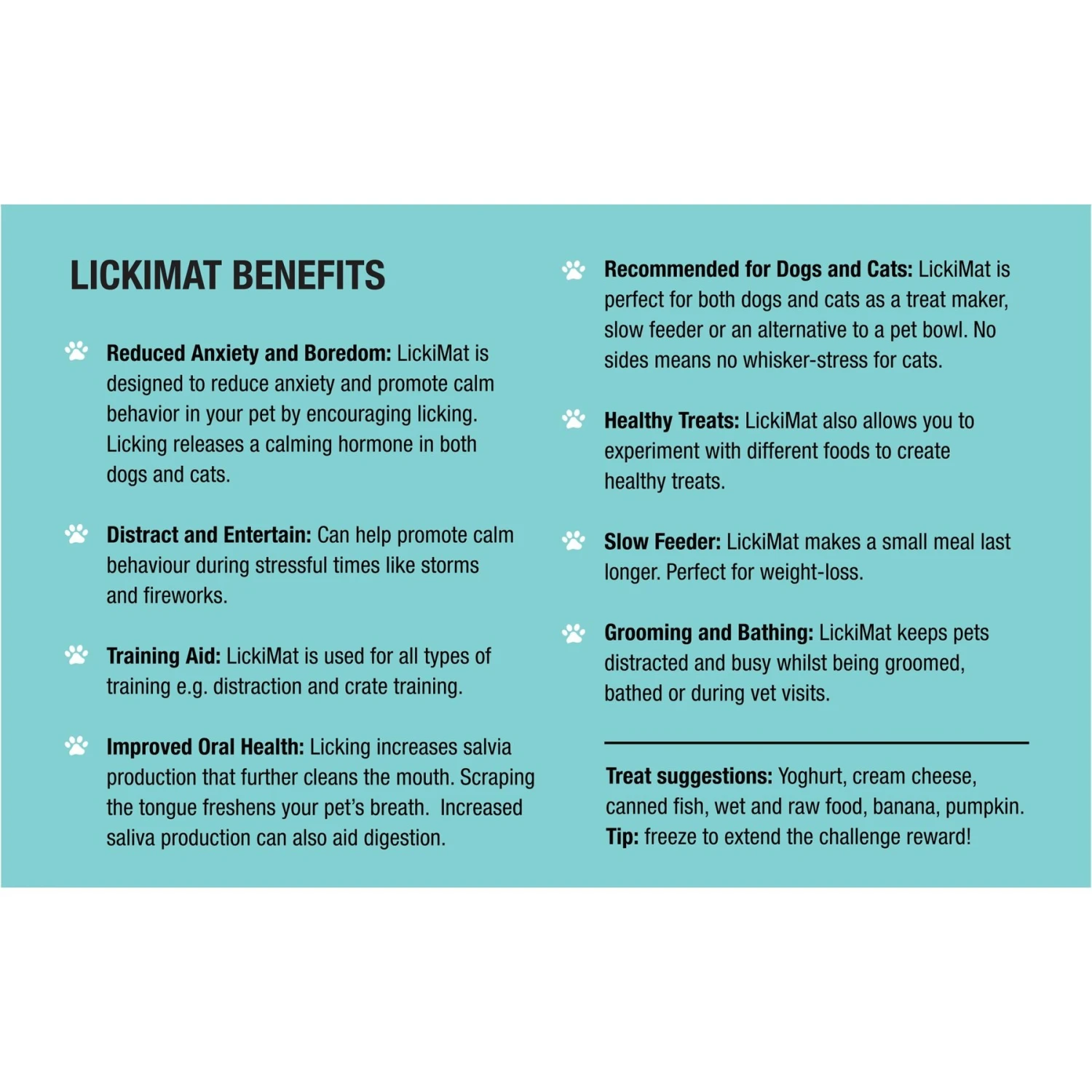 LickiMat Buddy Slow Feeder Dog Lick Mat, Turquoise, X-Large 6 LickiMat Buddy Slow Feeder Dog Lick Mat, Turquoise, X-Large - Image 6