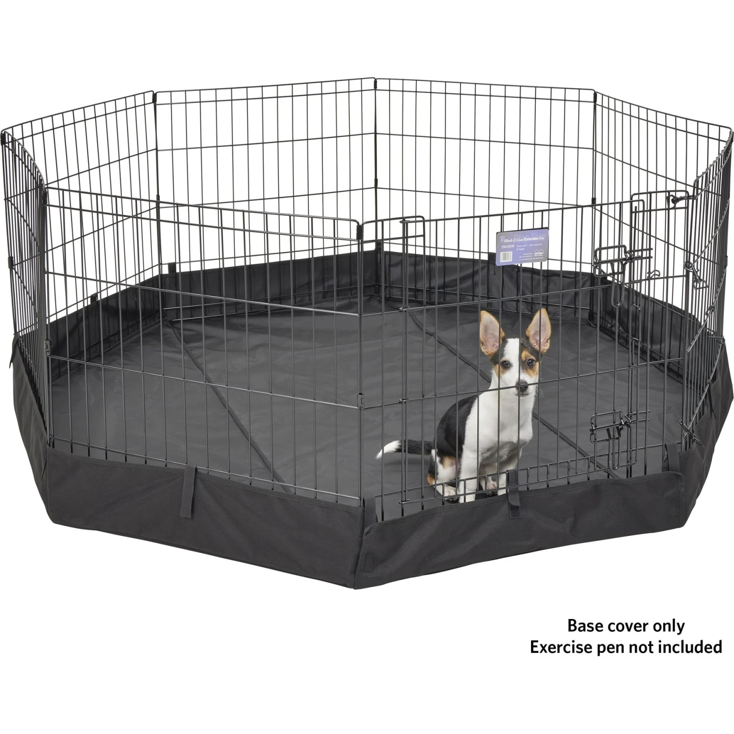 MidWest Canvas Dog Exercise Pen Base Cover Accessory, Octagonal Configuration, Black 7 MidWest Canvas Dog Exercise Pen Base Cover Accessory, Octagonal Configuration, Black - Image 7