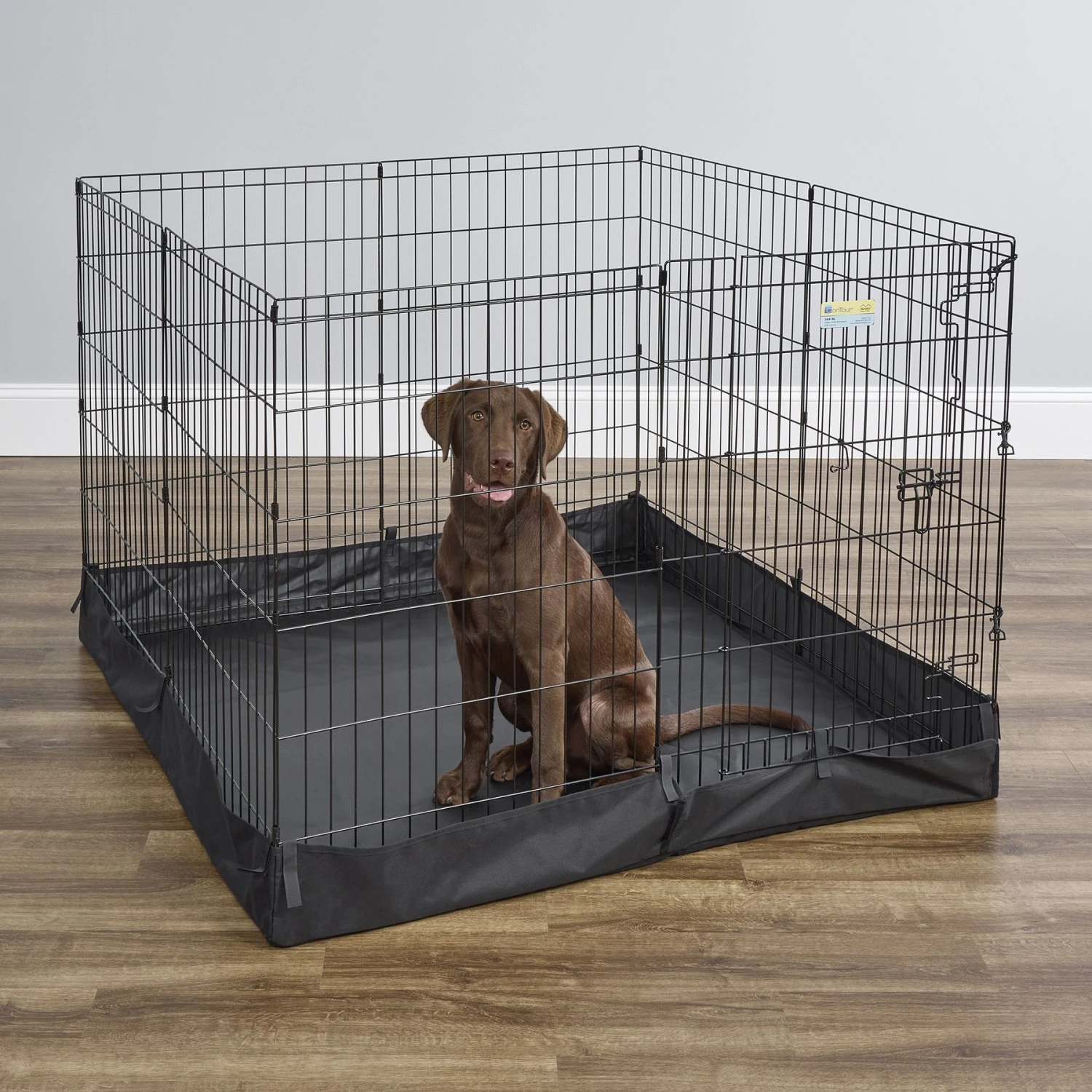 MidWest Canvas Dog Exercise Pen Base Cover Accessory, Square Configuration, Black 2 MidWest Canvas Dog Exercise Pen Base Cover Accessory, Square Configuration, Black - Image 2
