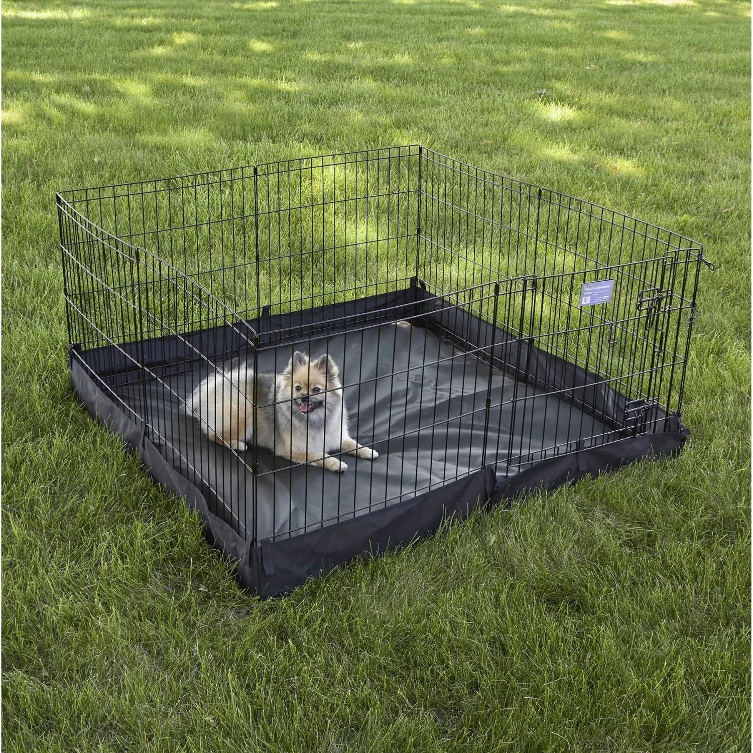 MidWest Canvas Dog Exercise Pen Base Cover Accessory, Square Configuration, Black 3 MidWest Canvas Dog Exercise Pen Base Cover Accessory, Square Configuration, Black - Image 3