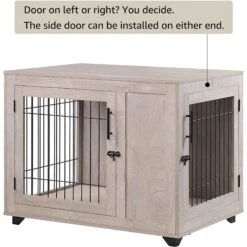 Unipaws Wooden Wire Furniture Style Dog Crate -Dog Supply Store 661110 PT4. AC SS1800 V1666298486