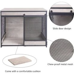 Unipaws Furniture Style Sliding Door Dog Crate -Dog Supply Store 661142 PT2. AC SS1800 V1666296472