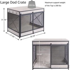 Unipaws Furniture Style Sliding Door Dog Crate -Dog Supply Store 661142 PT5. AC SS1800 V1666299307