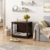 Coziwow Furniture Style Dog Crate With Removable Tray, Walnut