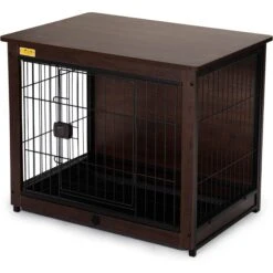 Coziwow Furniture Style Dog Crate With Removable Tray, Walnut -Dog Supply Store 661310 PT3. AC SS1800 V1669096933