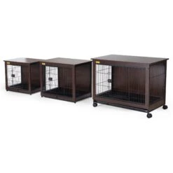 Coziwow Furniture Style Dog Crate With Removable Tray, Walnut -Dog Supply Store 661310 PT8. AC SS1800 V1669094468