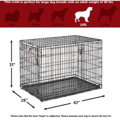 MidWest LifeStages Double Door Collapsible Wire Dog Crate -Dog Supply Store 66304 PT7. AC SS1800 V1647555837