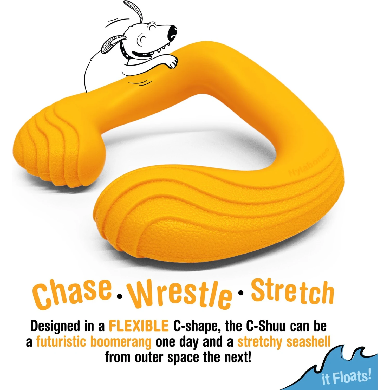 Nylabone Creative Play C-Shuu Interactive Exercise Dog Toy 2 Nylabone Creative Play C-Shuu Interactive Exercise Dog Toy - Image 2