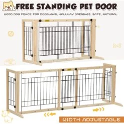 Coziwow 21-in Adjustable Extra Wide Freestanding Dog Gate, Natural Wood 13 Coziwow 21-in Adjustable Extra Wide Freestanding Dog Gate, Natural Wood -Dog Supply Store 665846 PT4. AC SS1800 V1668458446